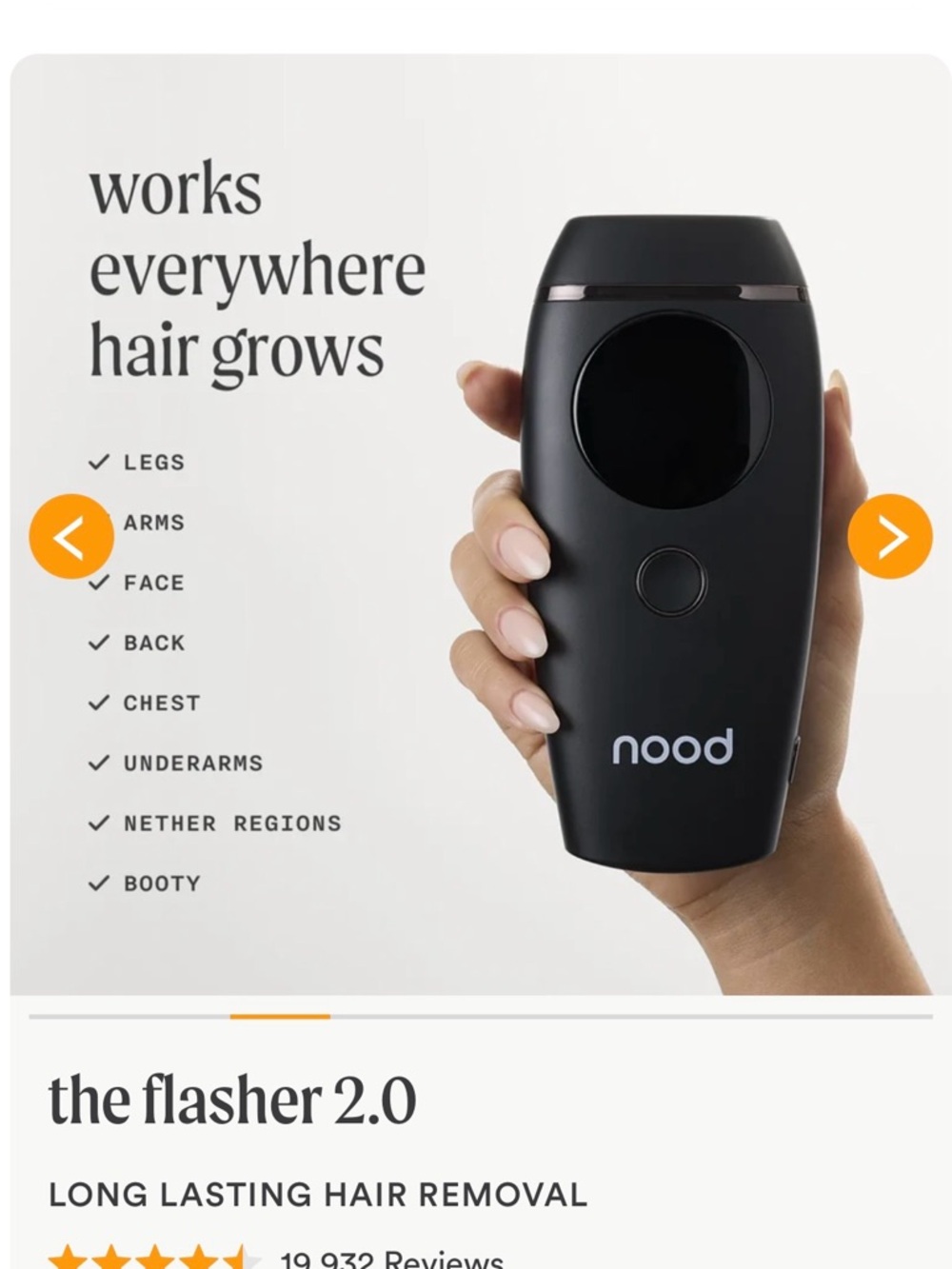 Nood The Flasher 2.0 Hair Removal Device